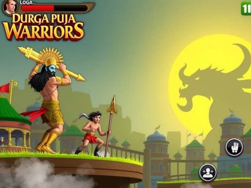 Durga Puja Warriors Game Banner
